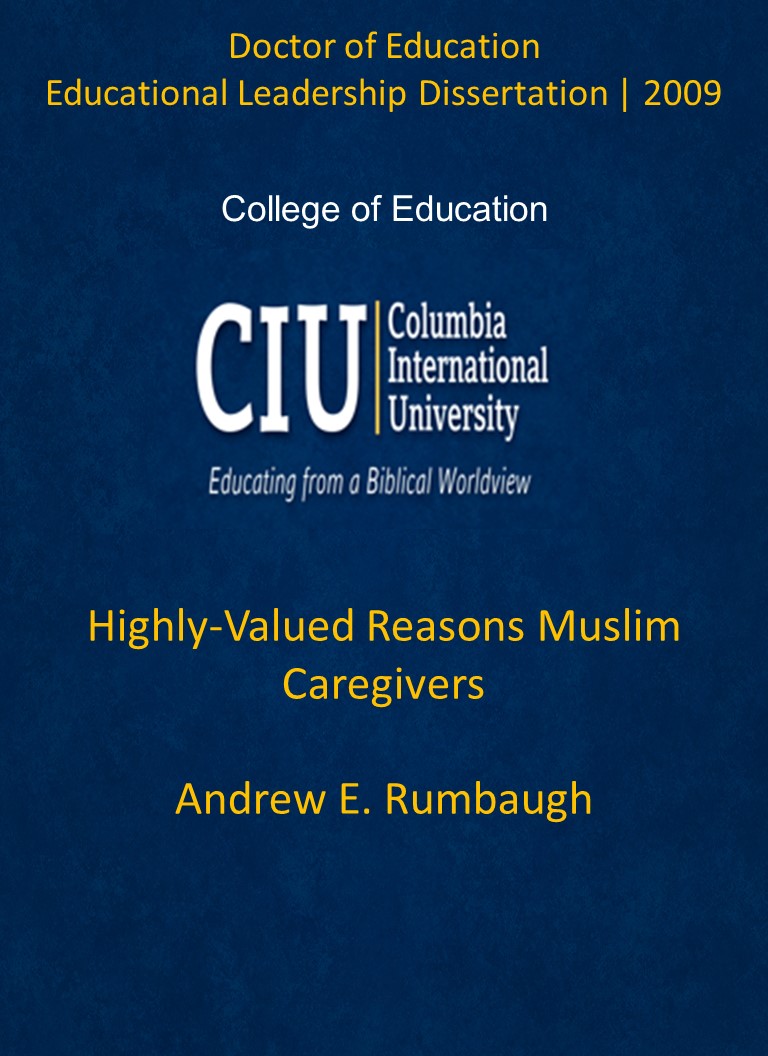 Title details for Highly-Valued Reasons Muslim Caregivers by Andrew E. Rumbaugh - Available